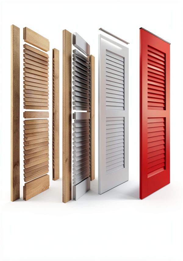 18"W x 72"H Americraft Two Equal Raised Panel Exterior Real Wood Shutters (Per Pair), Unfinished-10